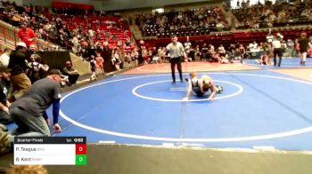 70 lbs Quarterfinal - Parker Teague, Bartlesville Wrestling Club vs Bear Kent, Pawhuska Elks Takedown