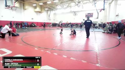 120 lbs Champ. Round 2 - Camila Zaragoza, Segerstrom vs Ruby Ortega, Centennial (Bakersfield)