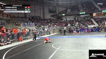 55 lbs Champ. Round 1 - Thomas Delich, Tonganoxie vs Dakota Caylor, Trailhands