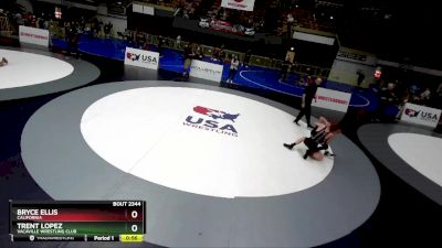 110 lbs Cons. Round 4 - Trent Lopez, Vacaville Wrestling Club vs Bryce Ellis, California