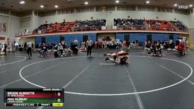 144 lbs Champ. Round 2 - Max Murray, Landon School vs Brodie Burdette, St. James School