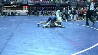 2A-126 lbs Champ. Round 2 - Carver Wieland, Independence vs CJ Davis, Burlington Notre Dame