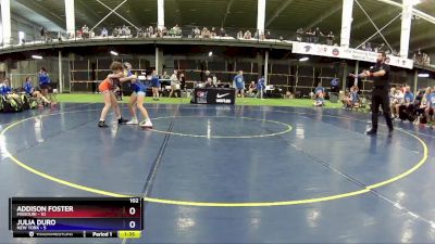 102 lbs Round 2 (4 Team) - Addison Foster, Missouri vs Julia Duro, New York