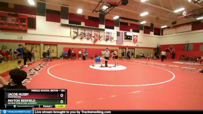 130 lbs Round 4 - Jacob Husby, Washington vs Payton Redfield, Ascend Wrestling Academy