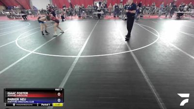 106 lbs 3rd Place Match - Isaac Foster, Aviators Wrestling vs Parker Neu, Hartford Wrestling Club
