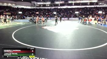 Girls 120 lbs Cons. Round 6 - Kimberly Madrigal, Granger (Girls) vs Lahalee Michel, Omak (Girls)