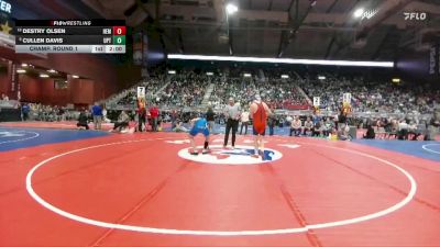 2A-150 lbs Champ. Round 1 - Cullen Davis, Upton vs Destry Olsen, H.E.M.