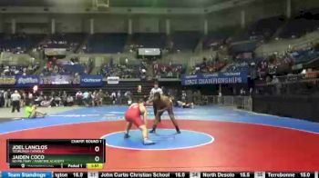 Champ. Round 1 - Jaiden Coco, NO Military / Maritime Academy vs Joel Lanclos, Teurlings Catholic