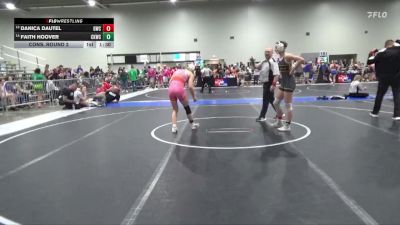 130 lbs Cons. Round 2 - Faith Hoover, Colby Kids Wrestling Club vs Danica Dautel, Goodland Wrestling Club