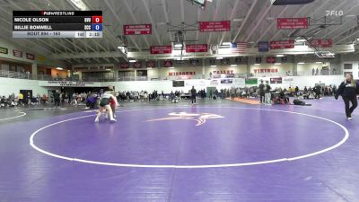 160 lbs Quarterfinal - Nicole Olson, Grand View vs Billie Bonwell, Southeast CC