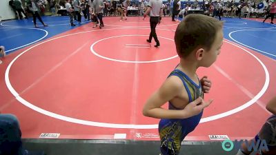 49 lbs Round Of 32 - Kamden Justice, Pryor Tigers vs Jett Bogart, Dark Cloud Wrestling Club