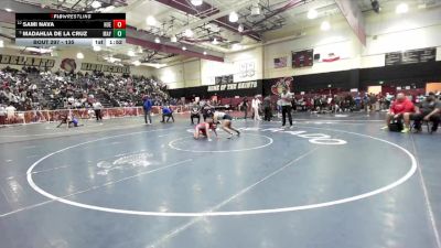 135 lbs Champ. Round 3 - Madahlia De La Cruz, Mayfair vs Sami Nava, Hueneme