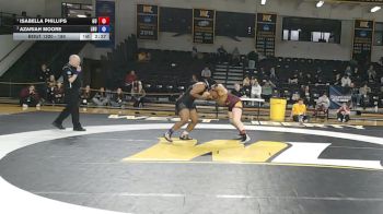 180 lbs 1st Place Match - Isabella Phillips, Gannon University vs Azariah Moore, Lock Haven University