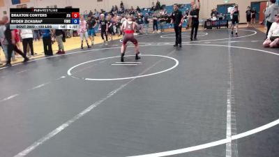 100 lbs Quarters - Braxton Conyers, Jimenez Trained Academy vs Ryder Zickgraf, Fighting Squirrels Wrestling Club