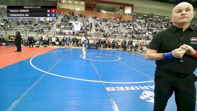 U20 Women - 76 lbs 5th Place Match - Kalila Shrive, CA vs Genevieve An, GA