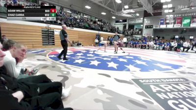 175 lbs Semis & 1st Wb (8 Team) - Adam Willis, Madison vs Chaz Carda, West Central