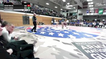 175 lbs Semis & 1st Wb (8 Team) - Adam Willis, Madison vs Chaz Carda, West Central