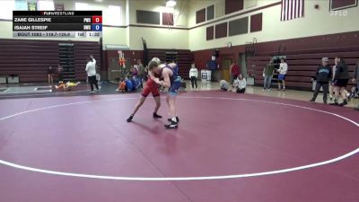 119.7-126.9 Champ. Round 2 - Zane Gillespie, Premier Wrestling Center vs Isaiah Streif, Dubuque Wrestling Club
