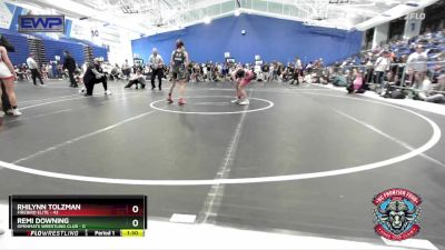 90 lbs Semis (4 Team) - Rhilynn Tolzman, Firebird Elite vs Remi Downing, OpenMats Wrestling Club