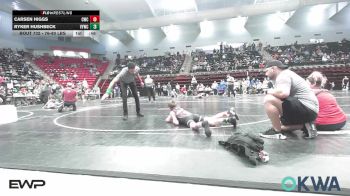 76-80 lbs Semifinal - Carsen Higgs, Claremore Wrestling Club vs Ryker Hushbeck, Verdigris Youth Wrestling