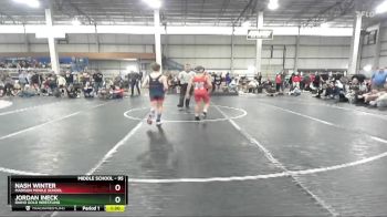 95 lbs Champ. Round 3 - Jordan Ineck, Idaho Gold Wrestling vs Nash Winter, Madison Middle School