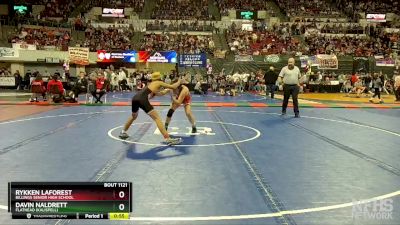 AA - 120 lbs Cons. Round 1 - Rykken LaForest, Billings Senior High School vs Davin Naldrett, Flathead (Kalispell)