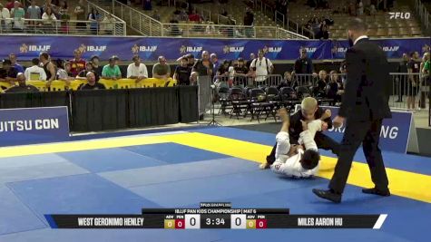 West Geronimo Henley vs Miles Aaron Hu 2026 Pan Kids Jiu-Jitsu IBJJF Championship