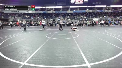 106 lbs 3rd Place - Isaac Costa, Wamego WC vs Koda Neilson, Seneca Indians
