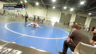 62 lbs 2nd Place - Armani Castaneda, Top Rank Hammers vs Brax Peterson, Athlos Wrestling