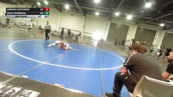 62 lbs 2nd Place - Armani Castaneda, Top Rank Hammers vs Brax Peterson, Athlos Wrestling