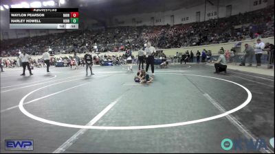 40 lbs Quarterfinal - Waylon Pearson, Barnsdall Youth Wrestling vs Harley Howell, Henryetta Knights Wrestling Club