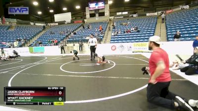 55 lbs Round 3 - Jaxon Clayborn, Maize Wrestling Club vs Wyatt Hackney, Derby Wrestling Club