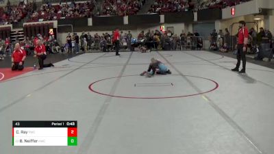 43 lbs Cons. Round 4 - Bodie Neiffer, Havre Wrestling Club vs Cain Ray, Pioneer Wrestling Club