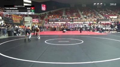 126 lbs Cons. Round 1 - Simon Salcido, Colby Hs vs Cal Saporito, Columbus Hs