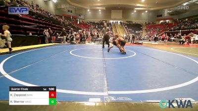 43 lbs Quarterfinal - Kannon Zappone, Barnsdall Youth Wrestling vs Kingston Warrior, Wagoner Takedown Club