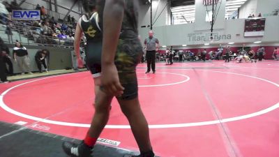 80 lbs Consi Of 4 - Jeremiah Bell, Tulsa North Mabee Stampede vs Brinnlie Hadjiconstantinou, Beggs Youth Wrestling Program