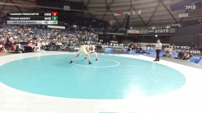 Boys 4A 190 lbs 1st Place Match - Kannon Freschette, Camas vs Ethan Harvey, Mead