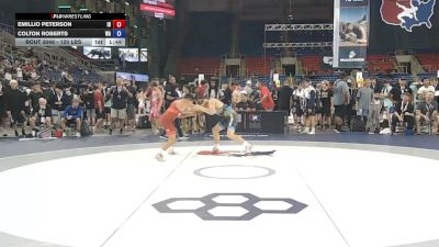 120 lbs Champ. Rd Of 128 - Emillio Peterson, Idaho vs Colton Roberts, Washington