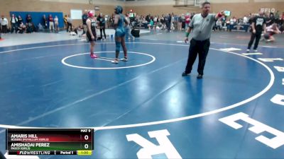 170lbs Cons. Round 5 - Amaris Hill, Rogers (Puyallup) (Girls) vs Amishadai Perez, Pasco (Girls)