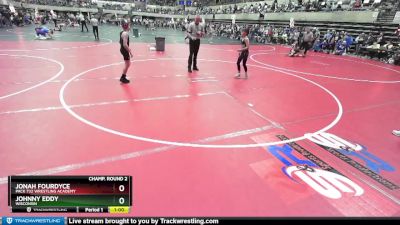 85 lbs Champ. Round 2 - Jonah Fourdyce, Pack 732 Wrestling Academy vs Johnny Eddy, Wisconsin