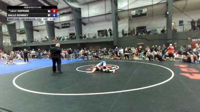 16U Girls FS - 115 lbs Cons. Round 2 - Lilly Hopkins, WA vs Halle Downey, MT