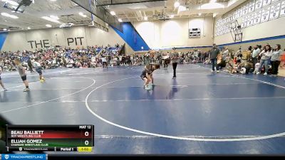 63 lbs Quarterfinal - Beau Balliett, Roy Wrestling Club vs Elijah Gomez, Charger Wrestling Club