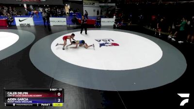 77 lbs Semifinal - Caleb Delfin, Lion Of Judah Wrestling Academy vs Aiden Garcia, Rough House Wrestling