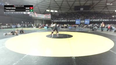 Boys 1B/2B 190 Cons. Round 2 - Paul Stout, Almira Coulee Hartline vs Tatum Gunn, Okanogan