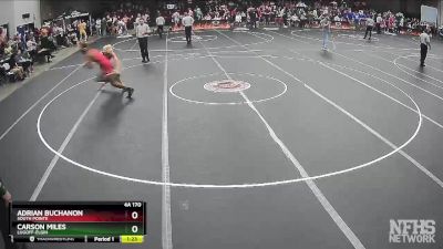 4A 170 lbs Quarterfinal - Adrian Buchanon, South Pointe vs Carson Miles, Lugoff-Elgin