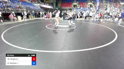 120 lbs 5th Place - Maximus Riggins, IA vs Davis Motyka, PA