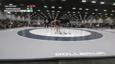 225 lbs 1st Place Match - Luke McClaine, Illinois vs Tanner Singleton, Purler Wrestling Academy