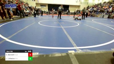 52 lbs Consi Of 4 - Cassius Bennett, Tulsa North Mabee Stampede vs Louis Littleton, Collinsville Cardinal Youth Wrestling