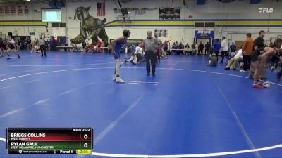 132 lbs Cons. Round 2 - Briggs Collins, West Liberty vs Rylan Gaul, West Delaware, Manchester