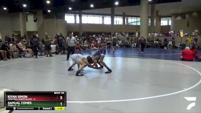 120 lbs Quarters & 3rd Wb (32 Team) - Kiyan Simon, Team Rich Habits Black vs Samual Comes, TNWA #1